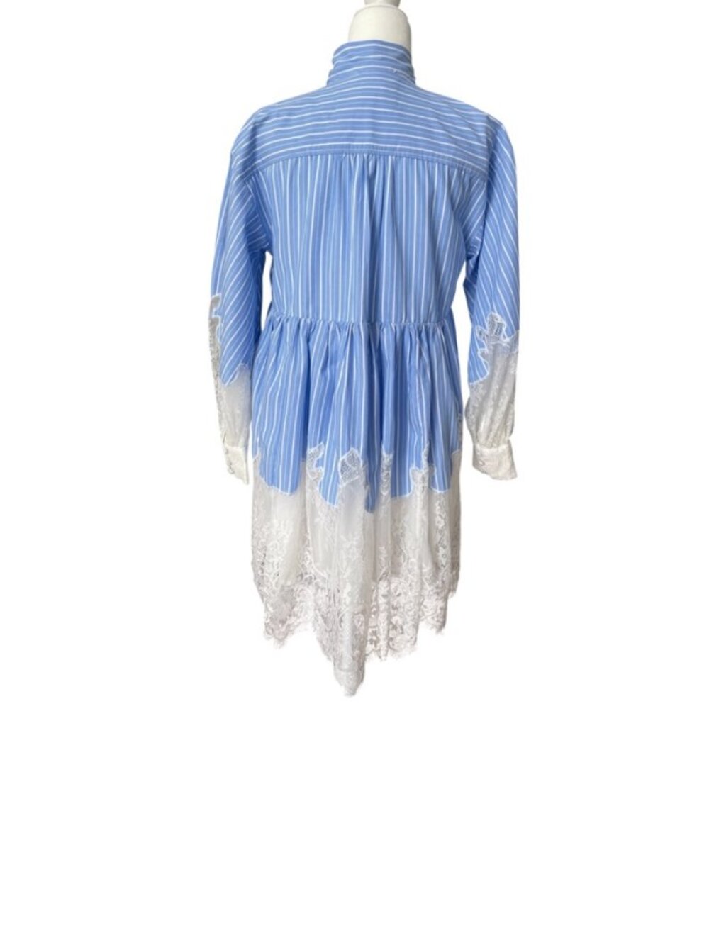 Maeve V-Neck Ombre Lace Mini Shirt Dress size US 4 EUR 36 UK 8 Striped - Picture 6 of 15